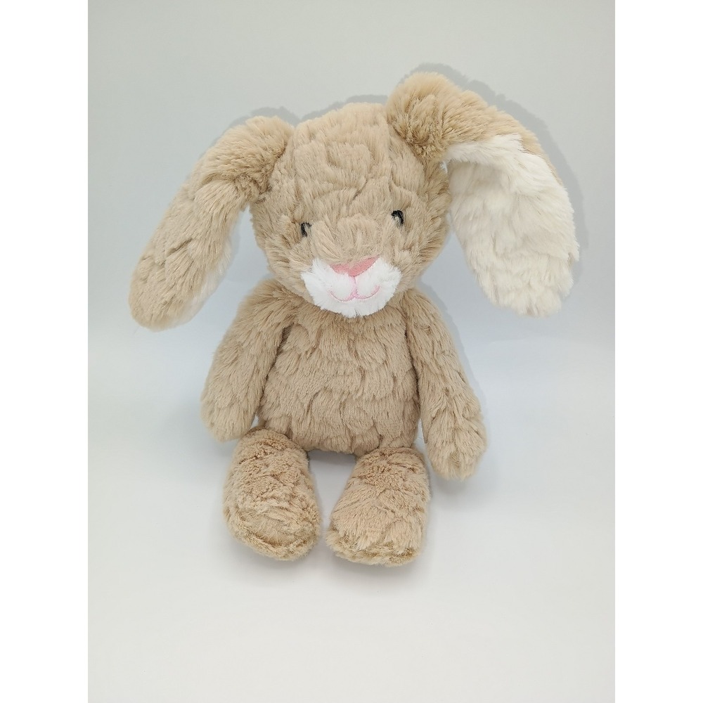 11" MARY MEYER Tan Beige‎ White SOFT Floppy BEANBAG Bunny Rabbit B6